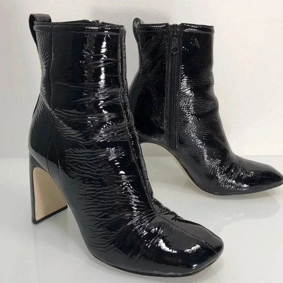 Rag & Bone Ellis Black Patent Leather Ankle Boots Size 35 - Picture 14 of 15